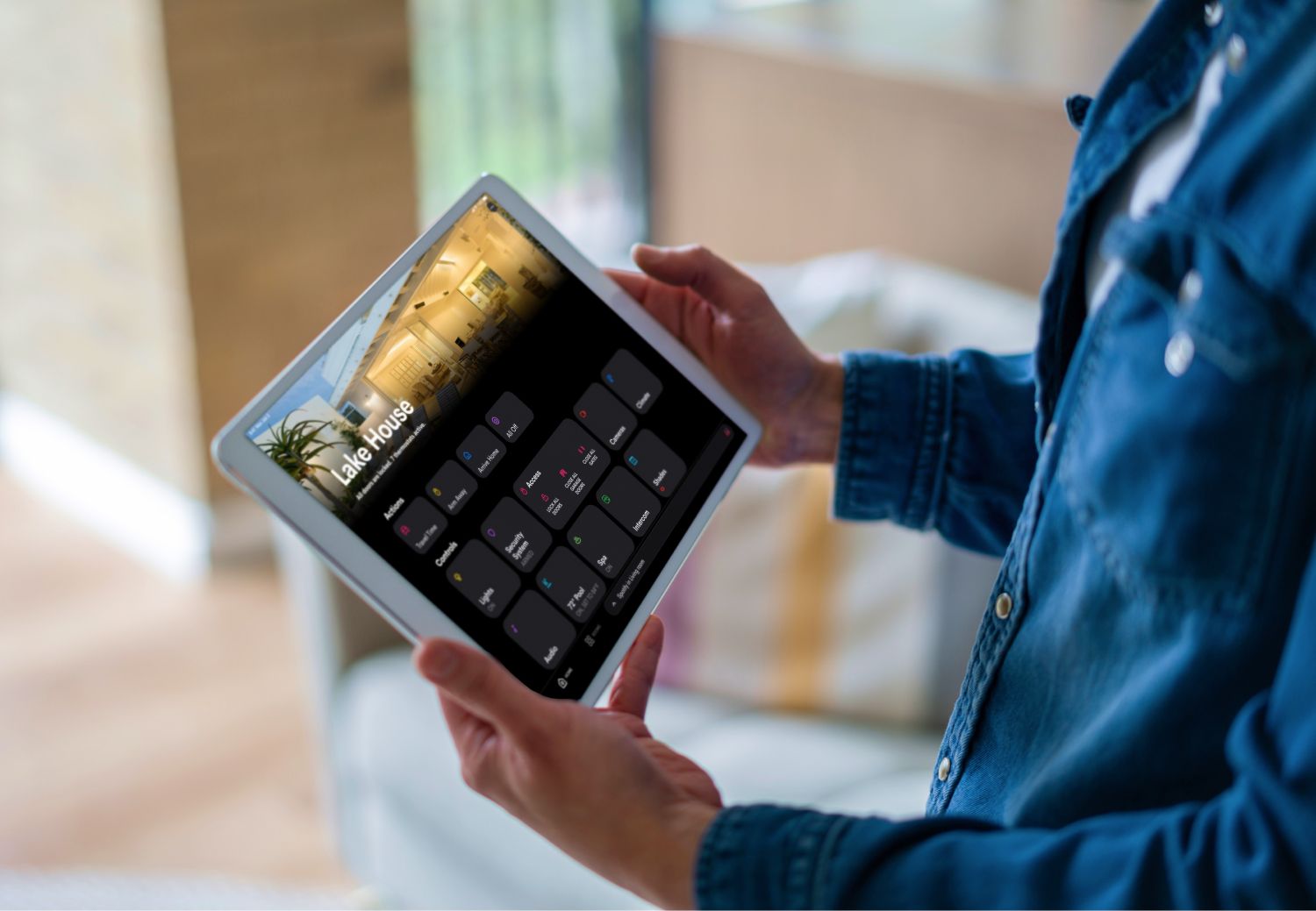 Crestron home interface on an ipad
